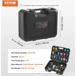 Vevor YS-01205 set 28 delova za merenje pritiska  klime