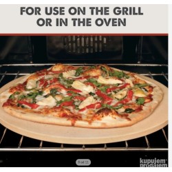 Pizzacraft ThermaBond okrugli kamen, prirodna, 16.5 in polomljena