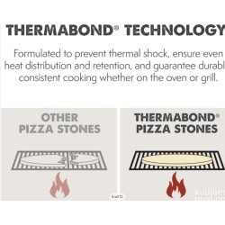 Pizzacraft ThermaBond okrugli kamen, prirodna, 16.5 in polomljena