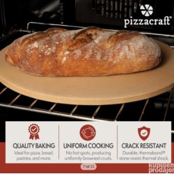 Pizzacraft ThermaBond okrugli kamen, prirodna, 16.5 in polomljena