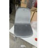 Set od 4 trpezarijske stolice, pliš/metalni nogari,siva/crna- oštećeno