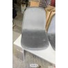 Set od 4 trpezarijske stolice, pliš/metalni nogari,siva/crna- oštećeno