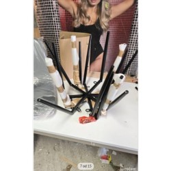 Set od 4 trpezarijske stolice, pliš/metalni nogari,siva/crna- oštećeno