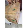 Set od 4 trpezarijske stolice, pliš/metalni nogari,siva/crna- oštećeno