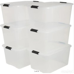 Iris Ohyama set od 6 kutija, 45 L, providna, 39x30.5x57.5 cm