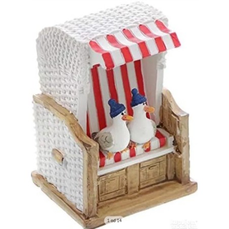 Dragimex Beach Chair kasica sa galebovima, 6x6x9 cm