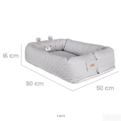 Roba Sammy gnezdo, siva, pr. 16x50x85cm, poliester