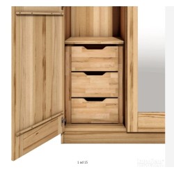 Ars Natura Woodston fioke, 48x63x50cm, delimično hrastovo drvo