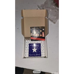 Set od 3 LED zvezde na baterije, toplo bela, 4 režima