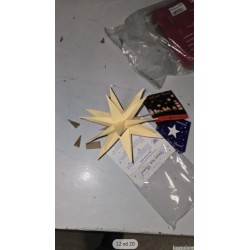 Set od 3 LED zvezde na baterije, toplo bela, 4 režima