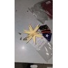 Set od 3 LED zvezde na baterije, toplo bela, 4 režima