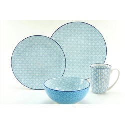 CreaTable 17364,serija Mediterran,set 4 kom, plava