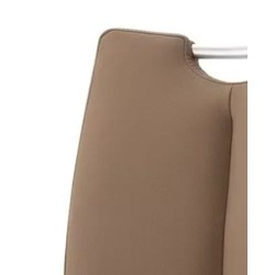 Stolica Artos,prava koža,brušeni čelik,cappucc,45x102x58 cm