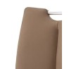 Stolica Artos,prava koža,brušeni čelik,cappucc,45x102x58 cm