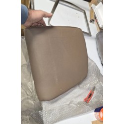 Stolica Artos,prava koža,brušeni čelik,cappucc,45x102x58 cm
