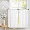 Set od 2 zavese, Country house stil, lan/poli,bela, 65x115cm