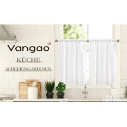 Set od 2 zavese, Country house stil, lan/poli,bela, 65x115cm