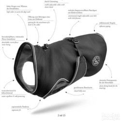 Huter Uppsala 2u1 kaputić, crna, 80 cm