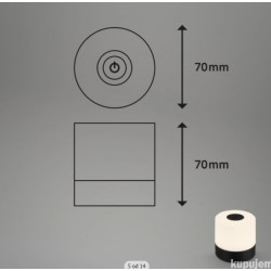 Briloner mini LED AKKU-stona lampa, 7 cm, 2W, 150LM, crna