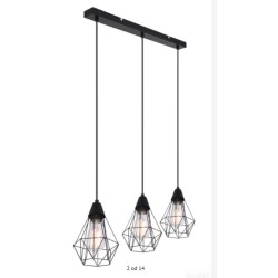 Globo Isabella visilica, metal, mat crna, 58x15x120cm