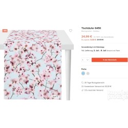 Stolnjak-staza 6450, mešana tkanina,svetlo plava,48x140cmP14