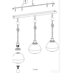 Eglo Rampside 43192 visilica, 123x89.5 cm