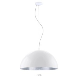 Eglo Gaetano I visilica, bela/srebrna, prečnik 53 cm
