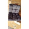 Songmics set od 2 barske st. pod.visine, ind.stil,siva/crna