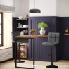Songmics set od 2 barske st. pod.visine, ind.stil,siva/crna
