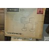 Songmics set od 2 barske st. pod.visine, ind.stil,siva/crna