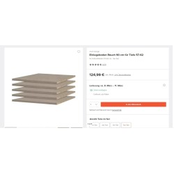 Rauch set od 5 polica 88cm za gard. za orm, dubine 57-62 cm