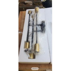 Trio Cross plaf. lampa, čelik, crna/zlatna, 56x19 cm