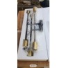 Trio Cross plaf. lampa, čelik, crna/zlatna, 56x19 cm