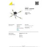 Trio Cross plaf. lampa, čelik, crna/zlatna, 56x19 cm