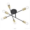 Trio Cross plaf. lampa, čelik, crna/zlatna, 56x19 cm