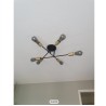 Trio Cross plaf. lampa, čelik, crna/zlatna, 56x19 cm