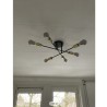 Trio Cross plaf. lampa, čelik, crna/zlatna, 56x19 cm