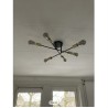 Trio Cross plaf. lampa, čelik, crna/zlatna, 56x19 cm