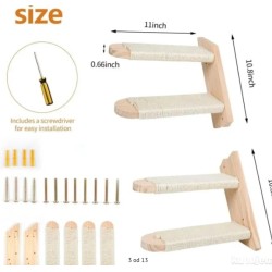 Zidna grebalica/stepenice, 4 stepenika sa sisalom