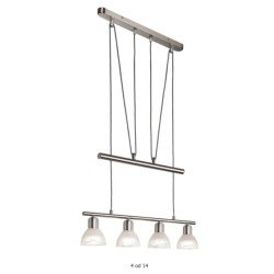 Nino Leuchten Daytona, LED, 4x3W, metal/staklo, 60x150x10cm
