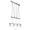 Nino Leuchten Daytona, LED, 4x3W, metal/staklo, 60x150x10cm