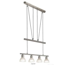 Nino Leuchten Daytona, LED, 4x3W, metal/staklo, 60x150x10cm