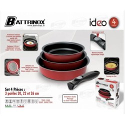 Battrinox Ideo set tepsija, 4 kom, crvena