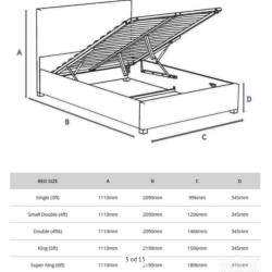 Aspire Presley krevet sa prost. za odlag. za dušek 150x200cm