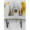 Kare Exotic Birds zidni čiviluk,čelik/polismola, 24x54x7cm