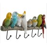 Kare Exotic Birds zidni čiviluk,čelik/polismola, 24x54x7cm