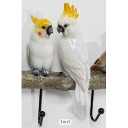 Kare Exotic Birds zidni čiviluk,čelik/polismola, 24x54x7cm