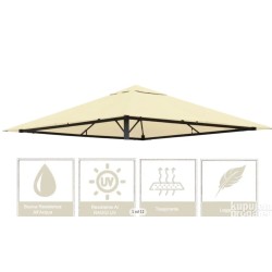 Zamenska navlaka 295x295cm krova paviljona 3x3 cm, boja ecru