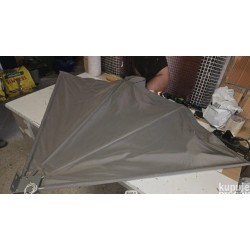 Bočni balkonski suncobran, siva, 120 cm