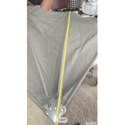 Bočni balkonski suncobran, siva, 120 cm